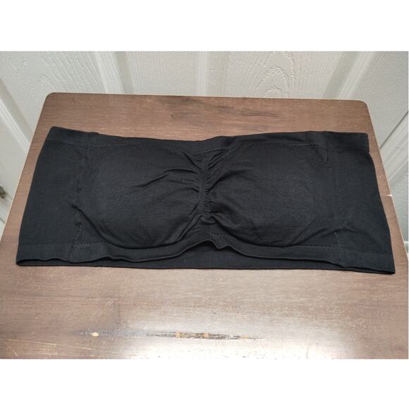 Real Field NEW Size 6X Black Bandeau Tube Top Removable Padding Stretch Bra - Picture 1 of 3